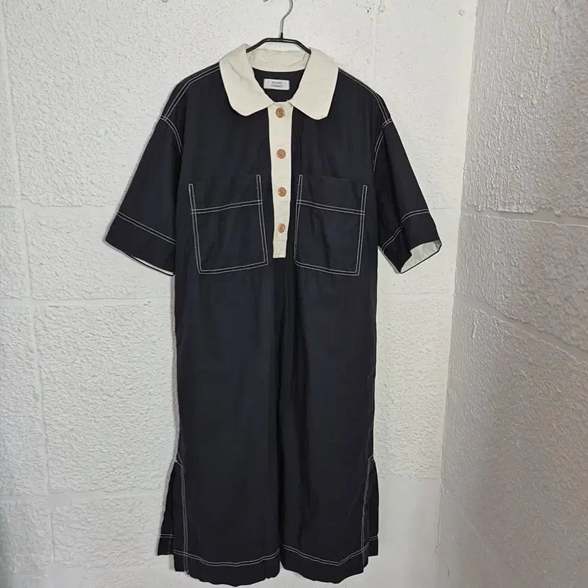 [BUNJANG] Tomboy Collar Shirt Dress / 톰보이 카라 셔츠 원피스