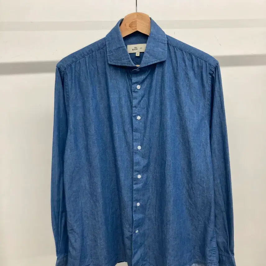 [BUNJANG] Man on the Moon Indigo Denim Shirt Size 100 / 맨온더분 인디고 데님 셔츠 100