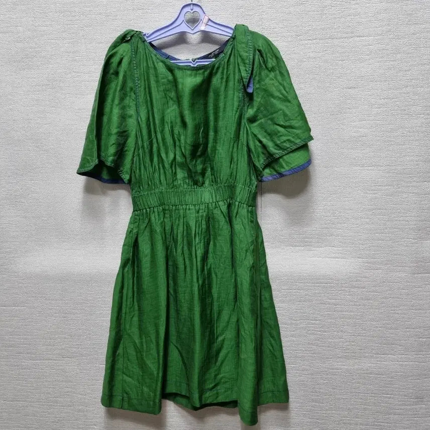 [BUNJANG] Green Short Sleeve Mini Dress / a286 반팔 미니 원피스
