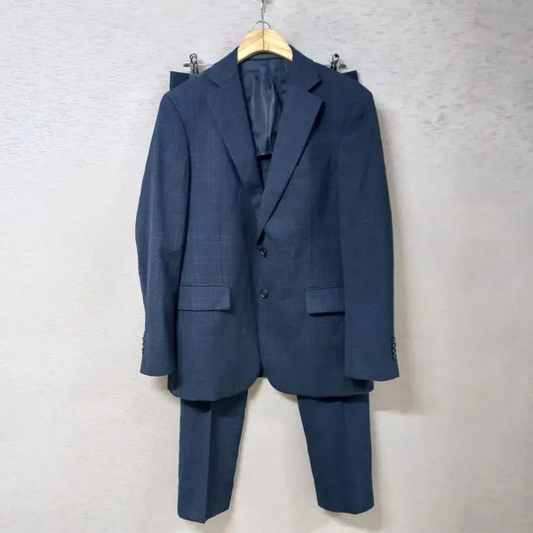[BUNJANG] Piazzale Navy Pattern Suit Set Men's / B8-12/빨질레리 네이비 패턴 정장세트 남성