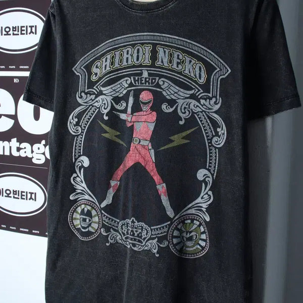 [BUNJANG] SHIROI NEKO Short Sleeve T-Shirt / ( M-L) SHIROI NEKO 시로이 네코 반팔 티셔츠-H36488