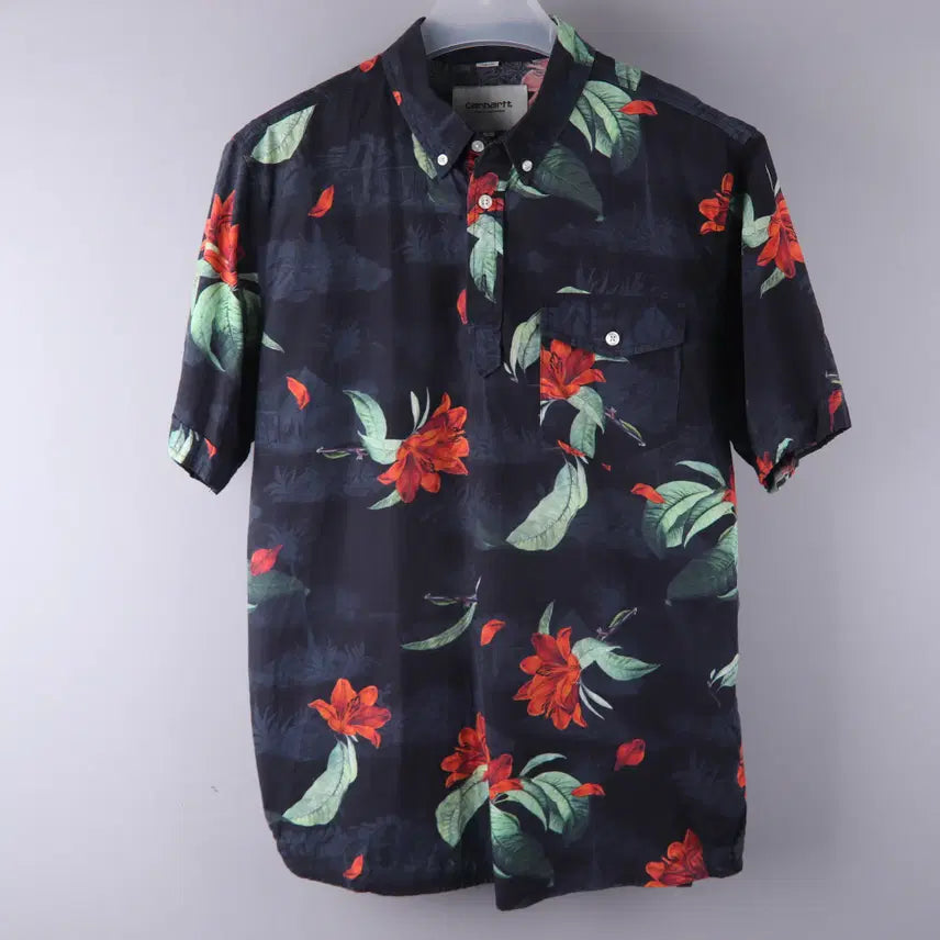[BUNJANG] Carhartt WIP Roy Tropic Floral Half Shirt (L) / 칼하트 WIP ROY 트로픽 플로럴 하프셔츠 (L)