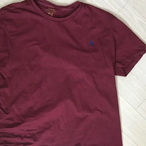 [BUNJANG] Polo Burgundy Short Sleeve Vintage T-Shirt / 폴로 버건디 반팔 빈티지 반팔티