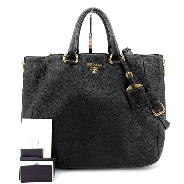 [BUNJANG] Prada Vitello Daino Tote Bag Shoulder Bag BN2522 / *매장판* 프라다 비텔로다이노 토트백 겸 숄더백 BN2522