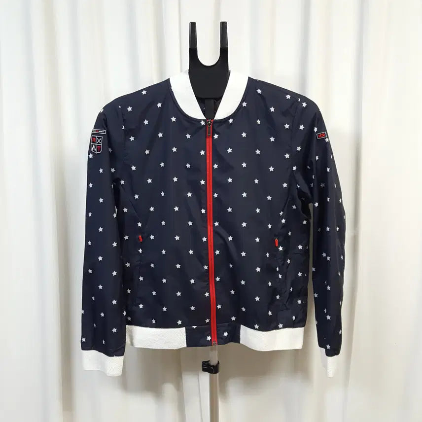 [BUNJANG] K2 Women's Star Pattern Windbreaker Jacket Navy 100 / K2 여성 별 패턴 바람막이 자켓 네이비 100 오일장