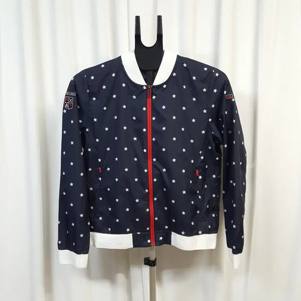 [BUNJANG] K2 Women's Star Pattern Windbreaker Jacket Navy 100 / K2 여성 별 패턴 바람막이 자켓 네이비 100 오일장
