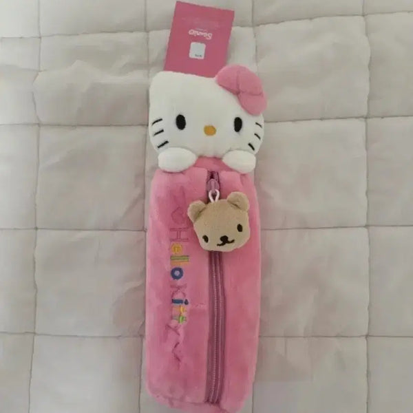 [BUNJANG] Classic Hello Kitty Plush Pencil Case / 고전 헬로키티 봉제 인형 필통
