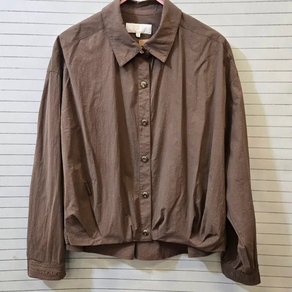 [BUNJANG] Escada Brown Nylon Blend Shirt (Size M) / ESCADA 브라운 셔츠 M사이즈