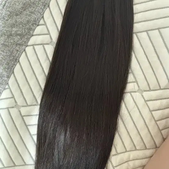 [BUNJANG] 18-Inch Natural Hair Extensions (104 Pieces, Dark Brown) / 숱많은 천연모 18인치