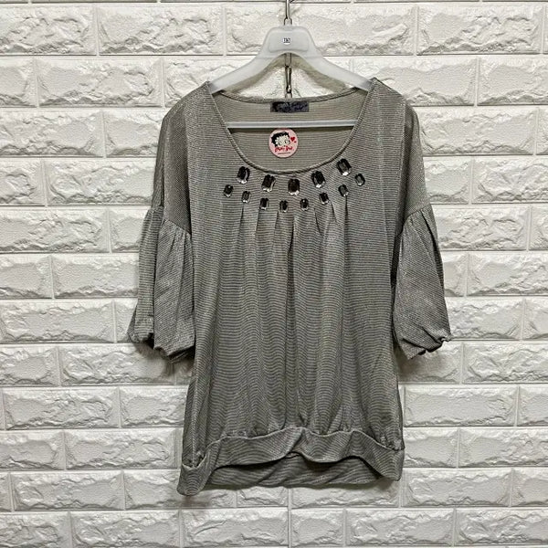 [BUNJANG] Short Sleeve Blouse / 3363) 반팔 블라우스