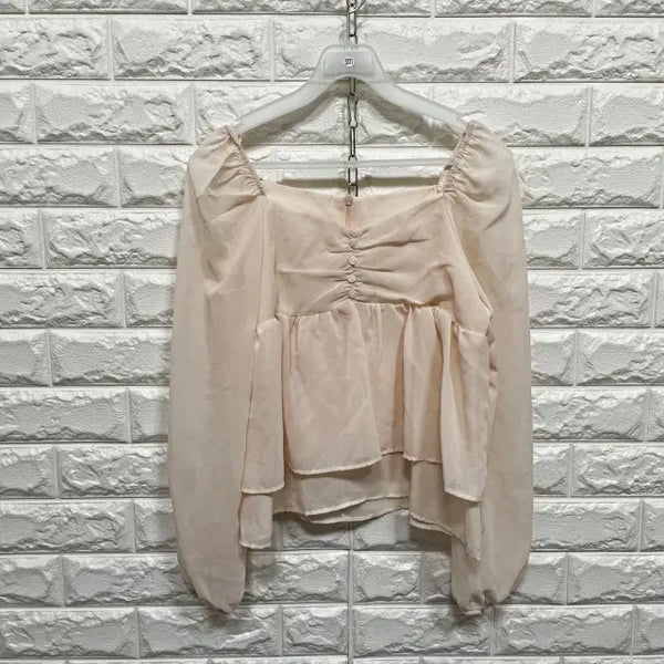 [BUNJANG] Long Sleeve Blouse / 3371) 긴팔 블라우스