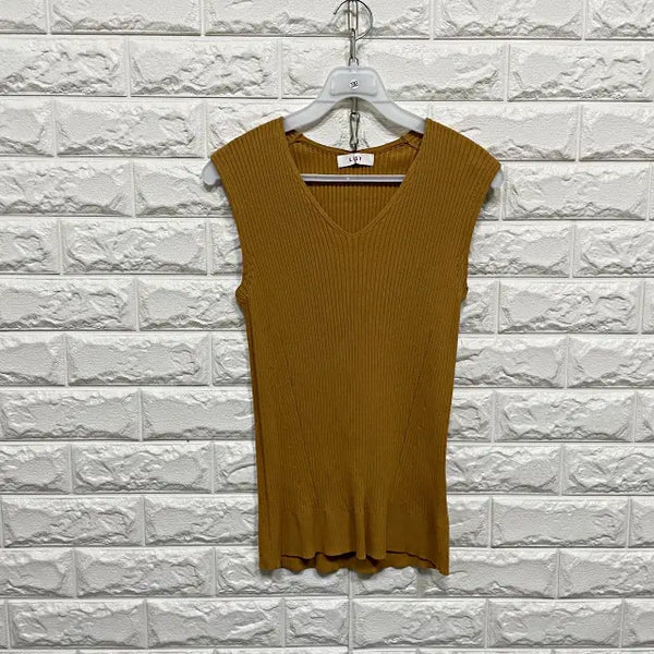 [BUNJANG] Sleeveless Knit T-Shirt / 3383) 리스트 민소매 니트티셔츠