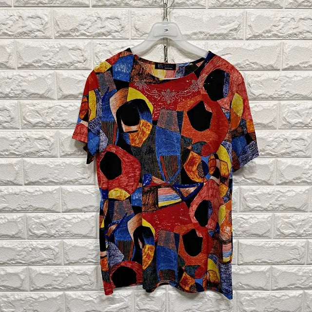 [BUNJANG] Short Sleeve Blouse / 3384) 반팔 블라우스
