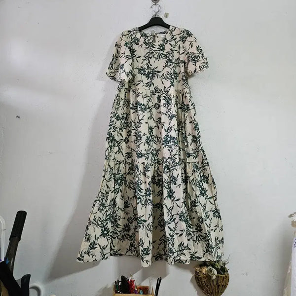 [BUNJANG] Floral Pattern Maxi Dress / 플로럴 패턴 맥시 원피스