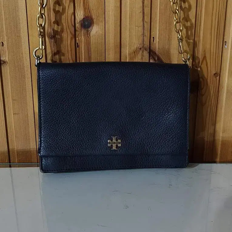 [BUNJANG] Tory Burch Mini Leather Crossbody Bag Navy / 토리버치 미니 크로스백 가죽 네이비