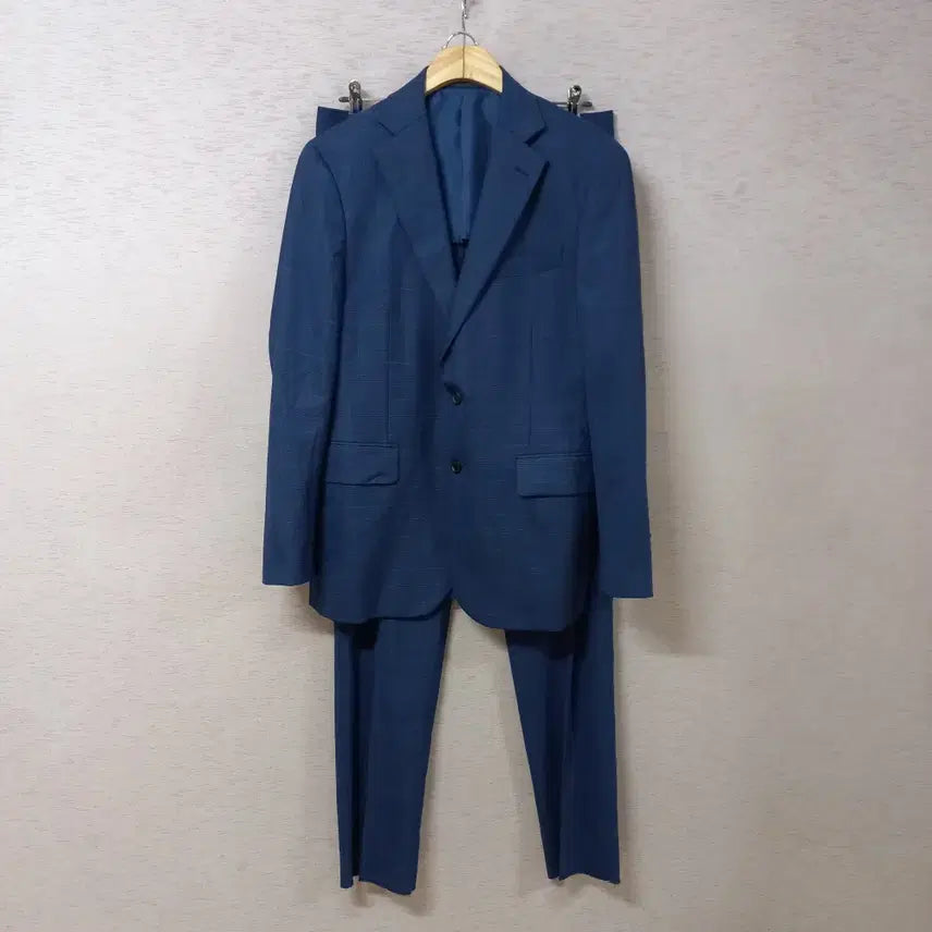 [BUNJANG] GIRIN Navy Glen Check Suit Set / B8-12/빨질레리 네이비 글렌체크 정장세트 남성