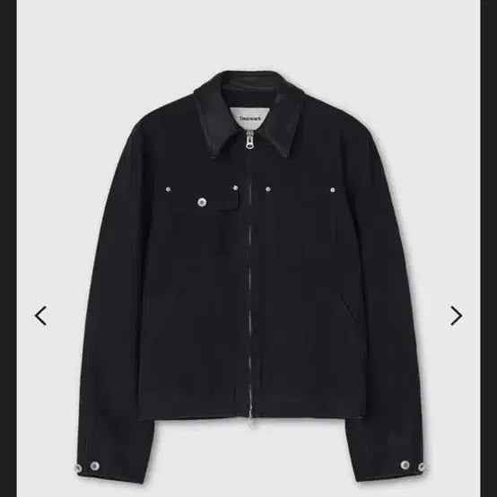 [BUNJANG] Tonywack Black Leather Collar Work Jacket XL / 토니웩 블랙 레더 카라 워크 자켓 XL