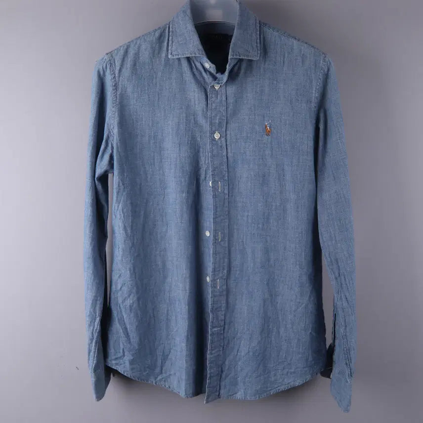 [BUNJANG] Polo Ralph Lauren Women's Slim Fit Chambray Shirt Size 8 / (여성) 폴로 랄프로렌 슬림핏 샴브레이 셔츠 (8)