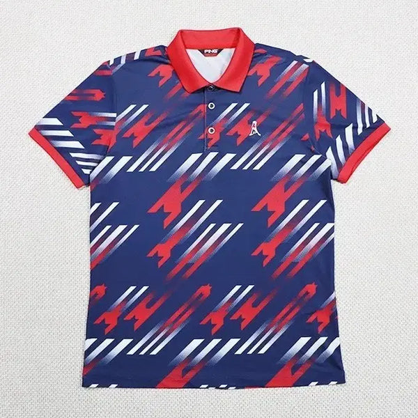 [BUNJANG] PING Golf Pattern Men's Short Sleeve T-Shirt / (신품급,정품) 핑 골프 패턴 남성 반팔티