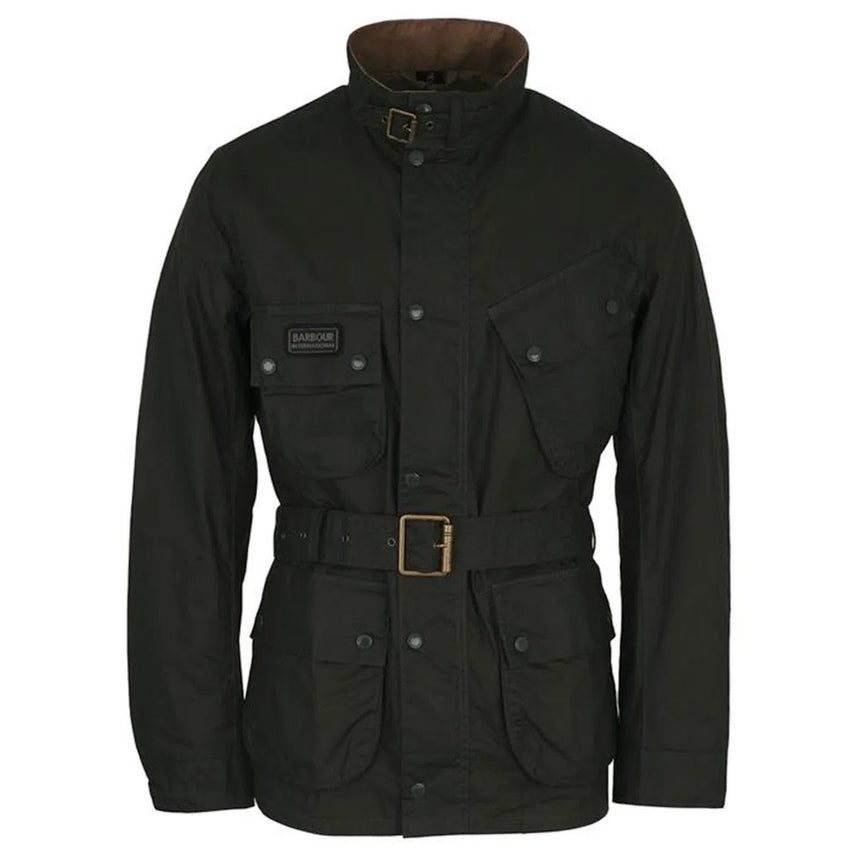 [BUNJANG] Barbour International Men's Waxed Half Coat Jacket / (L) 남성용 바버 인터내셔널 왁스 하프 코트 자켓 재킷