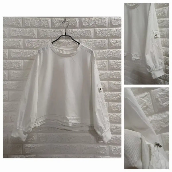 [BUNJANG] XL Double Fabric Pocket Sleeve T-shirt / XL.이중원단 포켓소매 티셔츠
