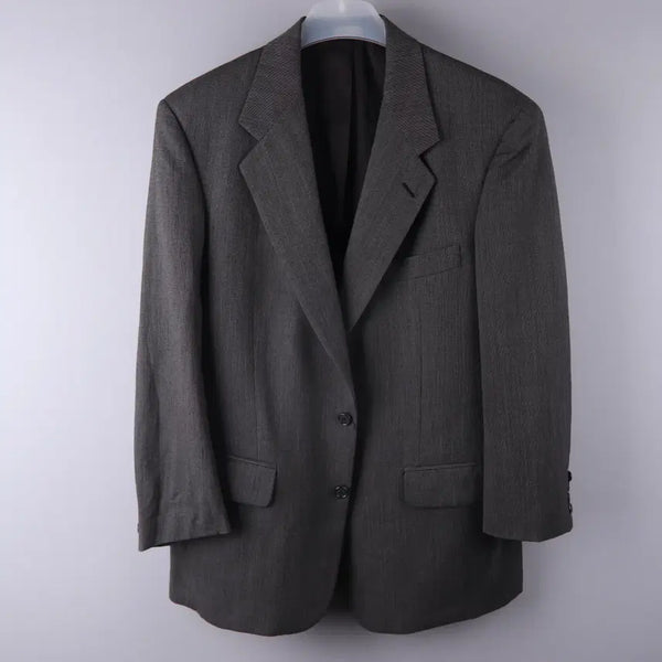 [BUNJANG] Vintage Burberry Wool Blazer Jacket - Grey / 빈티지 버버리 울 블레이저 자켓 그레이