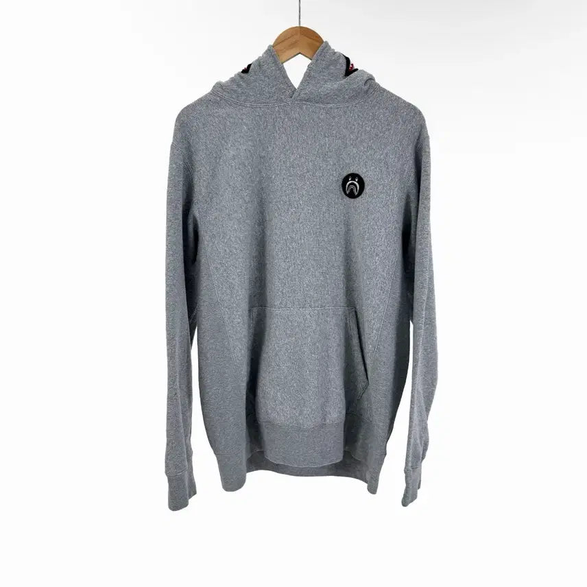 [BUNJANG] Bape Shark Tiger WGM Pullover Hoodie Grey XL / [XL] 베이프 샤크 타이거 WGM 풀오버 오버핏 후드 티셔츠 그레이