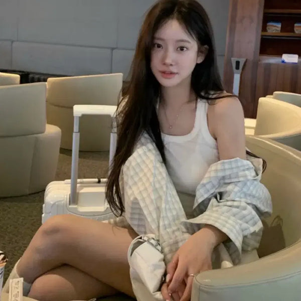[BUNJANG] TheWish Leeds Lia Check Shirt / 더위시 리즈 leeds 리아 체크 셔츠