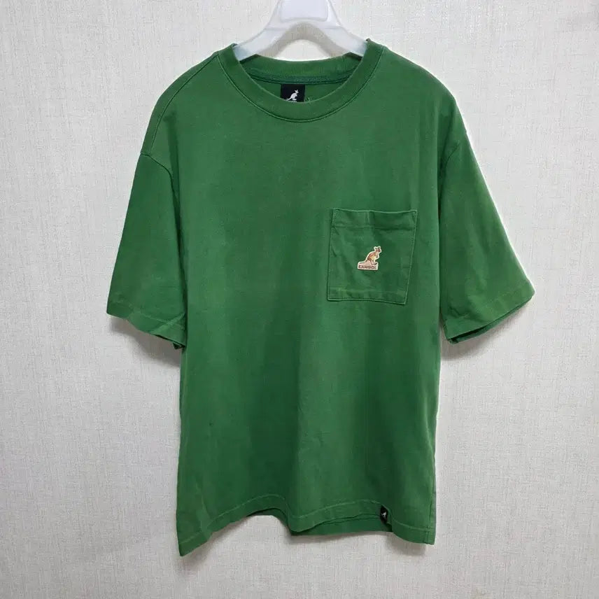 [BUNJANG] Kangol Pocket Short Sleeve T-Shirt Green / 캉골 포켓 반팔티 그린