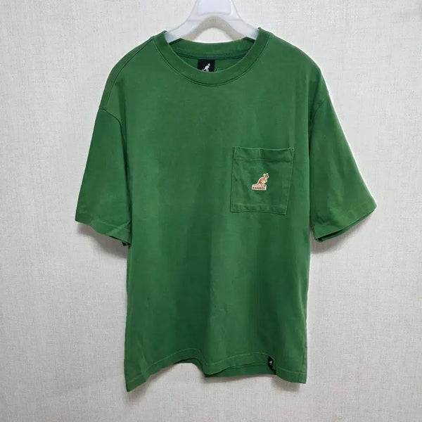 [BUNJANG] Kangol Pocket Short Sleeve T-Shirt Green / 캉골 포켓 반팔티 그린