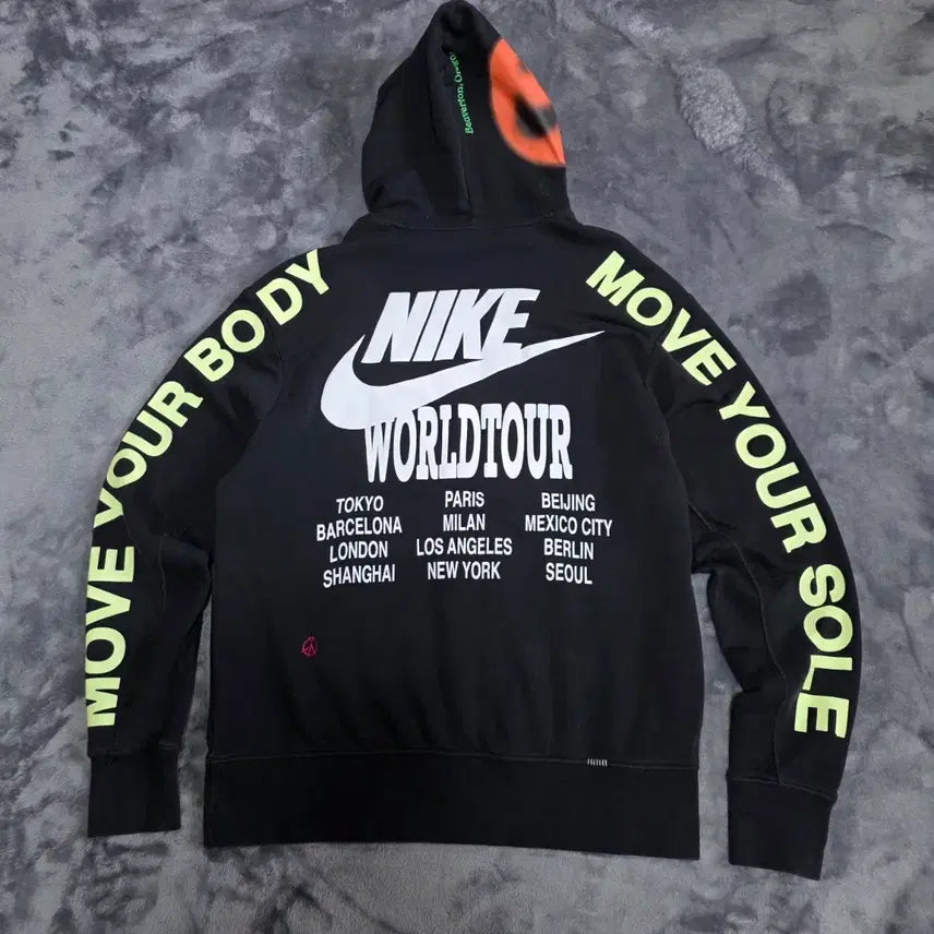 [BUNJANG] Nike World Tour Hoodie / (M)나이키 월드투어 후드티