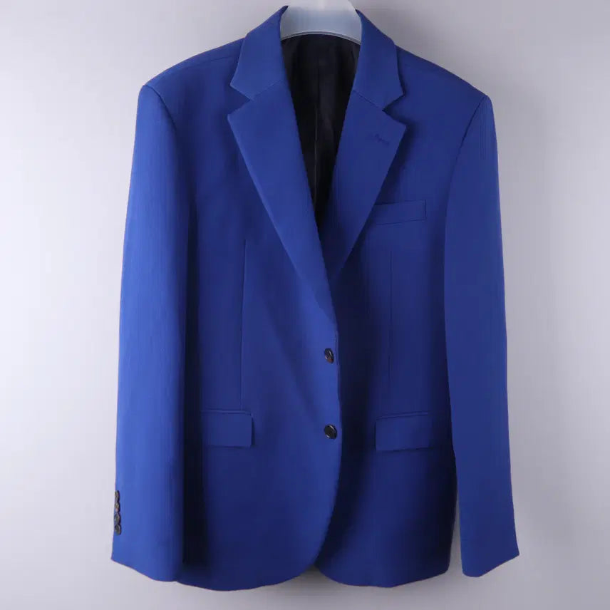 [BUNJANG] Two-Button Single Blazer Jacket - Blue (XL / 100-105) / 투버튼 싱글 블레이저 자켓 블루 (XL/100-105)