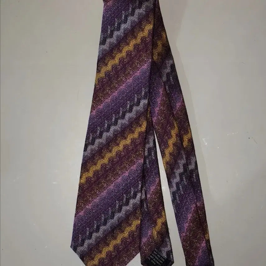 [BUNJANG] Missoni Jacquard Pattern Silk Necktie / 미쏘니 자카드 패턴 실크 넥타이