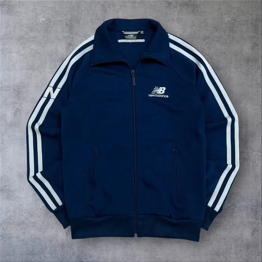 [BUNJANG] New Balance Small Logo Navy Track Top / 뉴발란스 스몰 로고 네이비 트랙탑