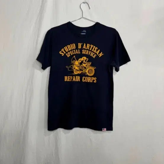 [BUNJANG] Studio Tachisan Navy Short-Sleeve T-Shirt / 스튜디오 다치산  네이비 반팔티 s