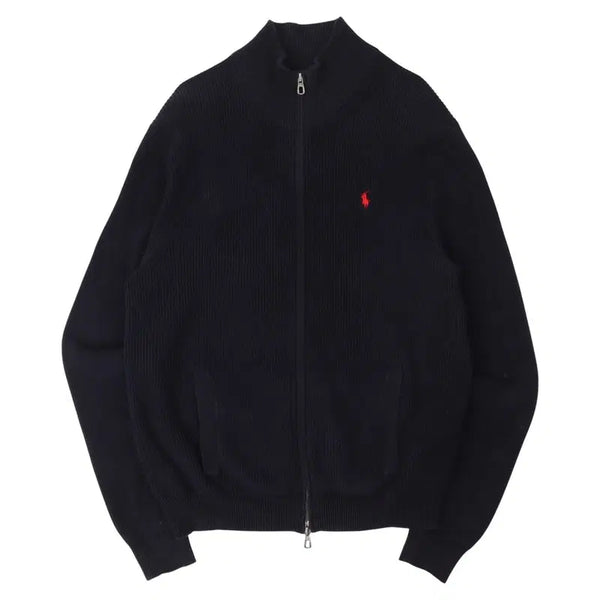[BUNJANG] Polo Ralph Lauren Navy Full Zip Knit Cardigan / 폴로 랄프로렌 네이비 풀 집업 니트 집업 가디건