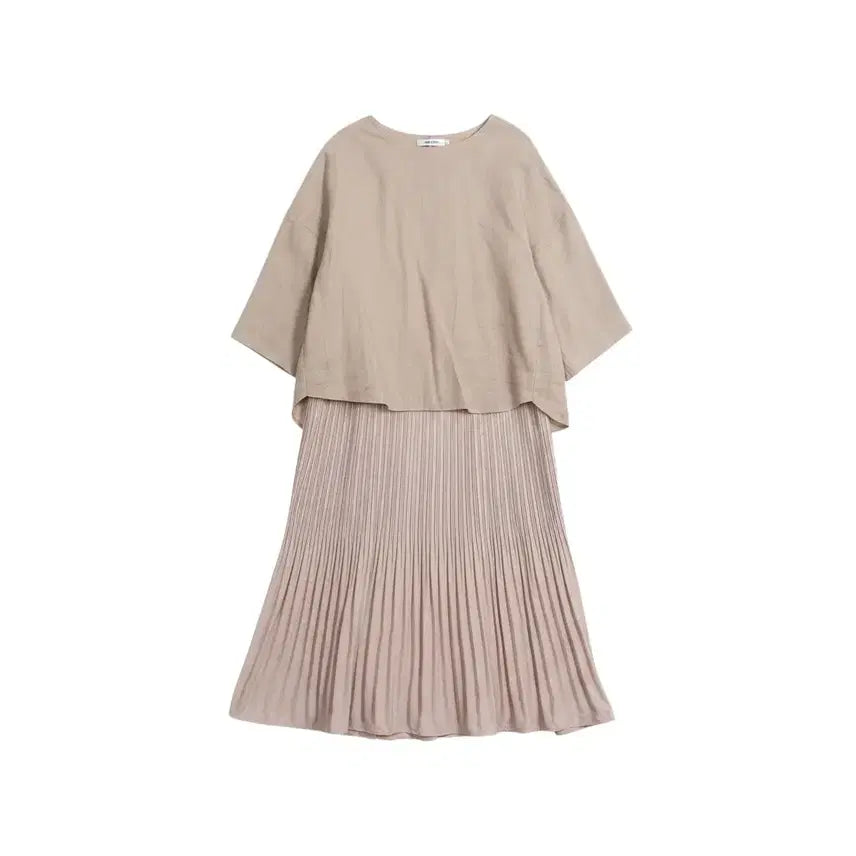 [BUNJANG] Annclian Women's Blend Pleated Dress / 여성88/ 앤클리안 마 혼방 플리츠 원피스BG