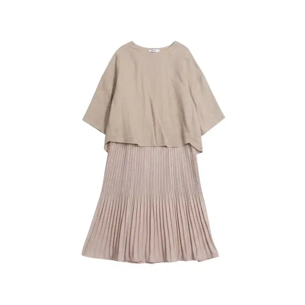 [BUNJANG] Annclian Women's Blend Pleated Dress / 여성88/ 앤클리안 마 혼방 플리츠 원피스BG