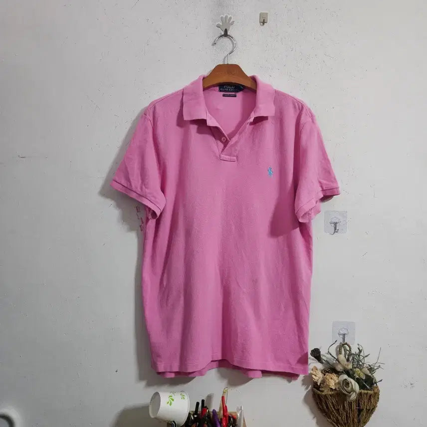 [BUNJANG] Polo Ralph Lauren Pink Short Sleeve Polo Shirt / 폴로 랄프로렌 핑크 반팔 카라티