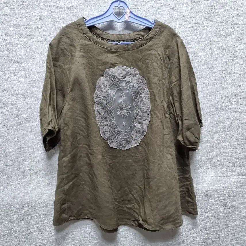 [BUNJANG] Kihini Lace Short-Sleeve Blouse / a299 반팔 블라우스