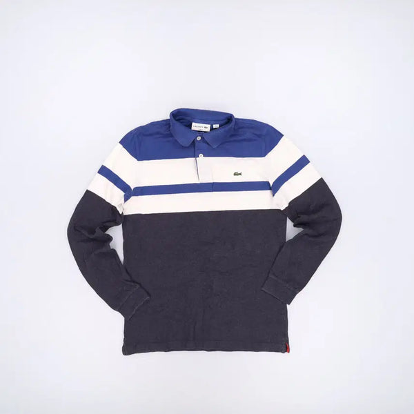 [BUNJANG] Lacoste Striped Long Sleeve Polo Shirt 0812H / S 라코스테 스트라이프 긴팔 카라티 0812H