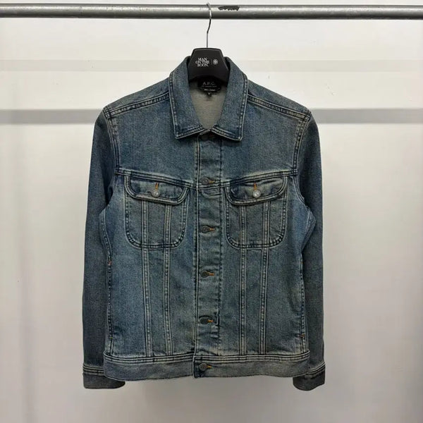 [BUNJANG] A.P.C. Men's Denim Trucker Jacket / (M) 남성용 아페쎄 A.P.C. 데님 자켓 트러커 재킷 청자켓