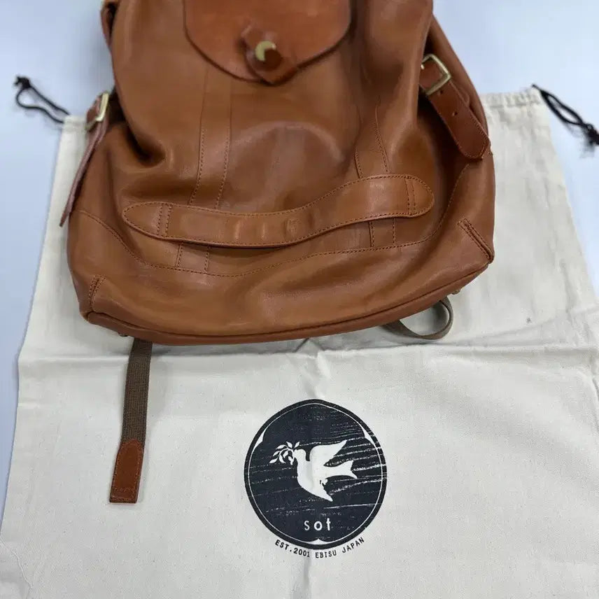 [BUNJANG] SOT Leather Backpack / 일본 가죽브랜드 소토 sot 백팩(택포)