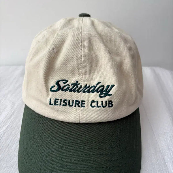 [BUNJANG] Saturday Leisure Club Ball Cap Beige/Green / 세러데이 레저 클럽 볼캡 베이지/그린
