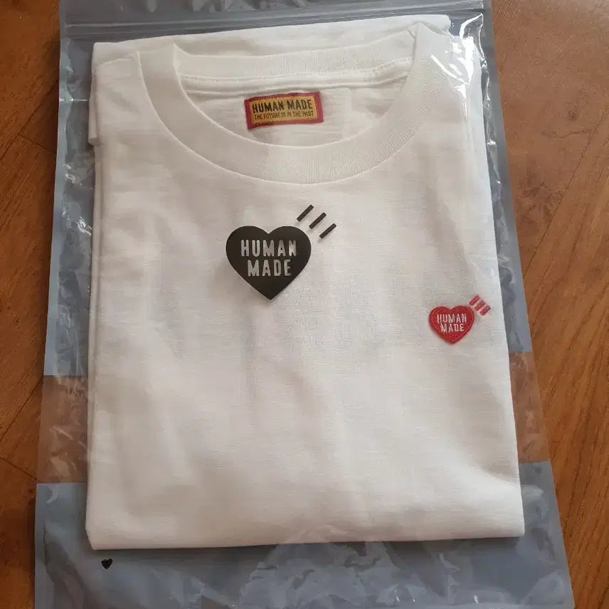 [BUNJANG] Human Made White Heart Logo T-Shirt (L) / 휴먼메이드 화이트 하트 로고 반팔티L