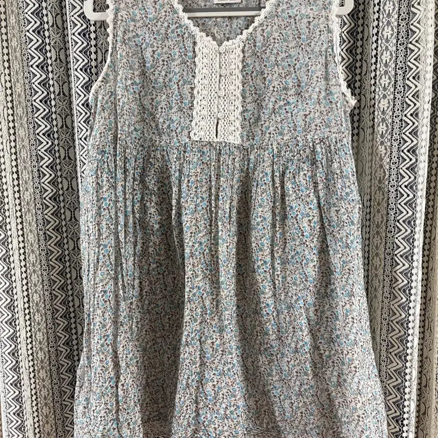 [BUNJANG] Japanese Vintage Celny Mori Girl Flower Pattern Midi Dress / 일본 빈티지 셀니 모리걸 플라워 패턴 미디 원피스