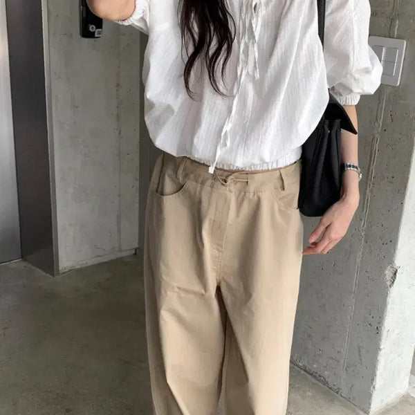 [BUNJANG] Veryyou Beige Wide Pants / 베리유 베이지 팬츠