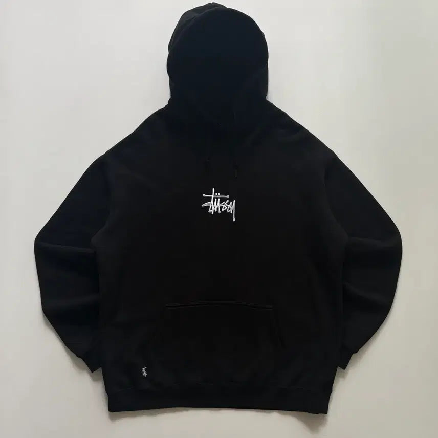 [BUNJANG] Stussy Basic Black Hoodie / Stussy 스투시 베이직 블랙 후드티