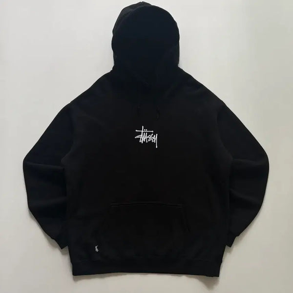 [BUNJANG] Stussy Basic Black Hoodie / Stussy 스투시 베이직 블랙 후드티