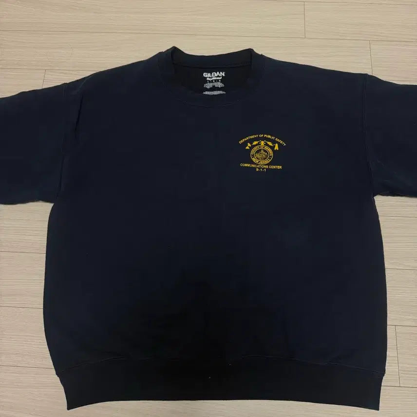 [BUNJANG] GILDAN DryBlend Navy Sweatshirt L (US Public Safety) / 빈티지 길단 맨투맨/스웻 네이비 L 100